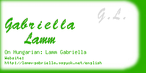 gabriella lamm business card
